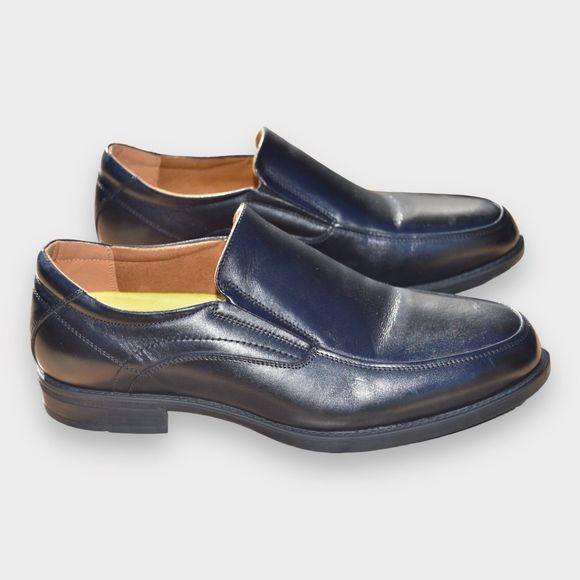 Florsheim Mens Black Leather Slip On Dress Loafers Shoe Size 9.5B - Picture 6 of 12